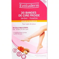 Bandes de cire froide Jambes-Aisselles x20>EVOLUDERM Clearance