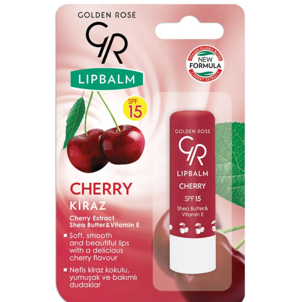 Baume à lèvres cerise SPF 15>GOLDEN ROSE New