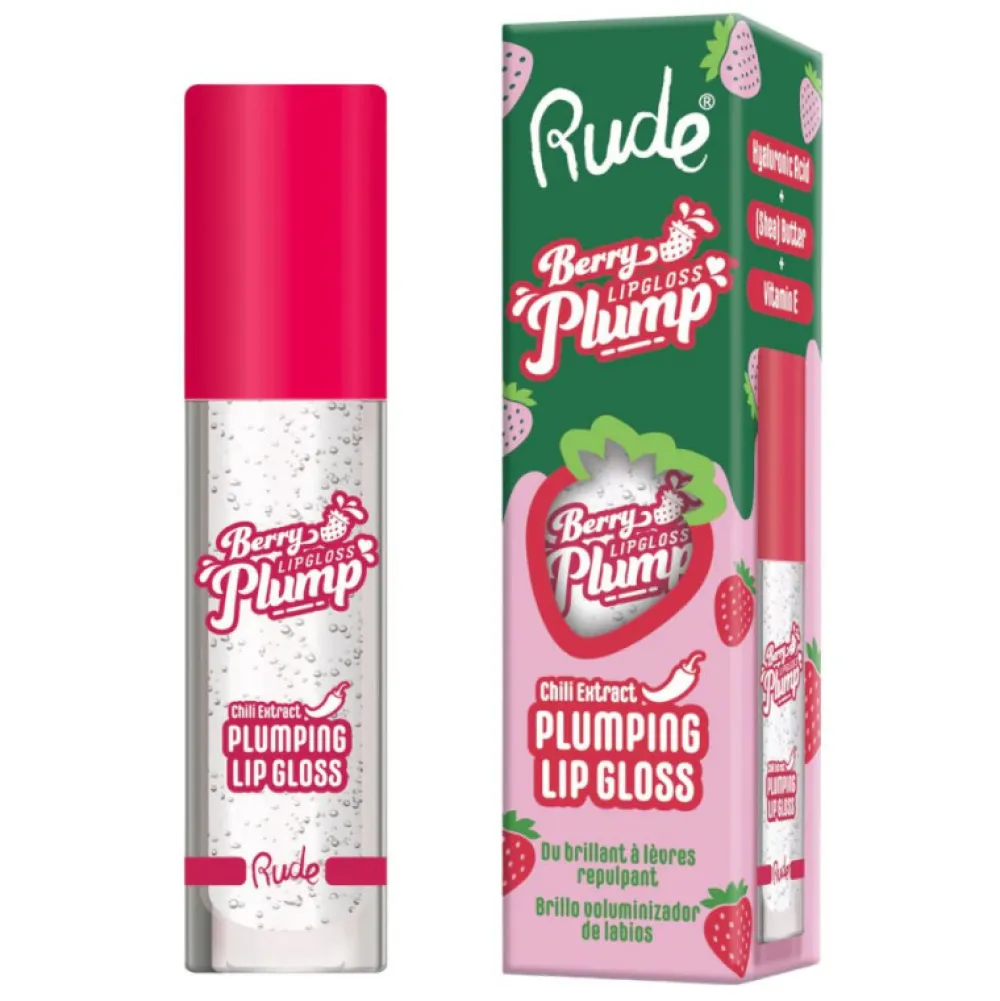 Gloss repulpant berry plump - Crystal Clear>RUDE COSMETICS Outlet