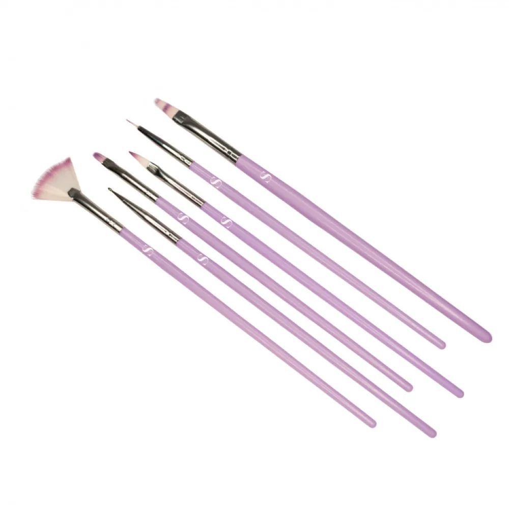 Kit nail art - 6 pinceaux>SAGA Clearance