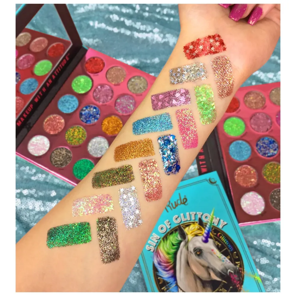 Palette 15 fards à paupières - Sin of glittony>RUDE COSMETICS Clearance