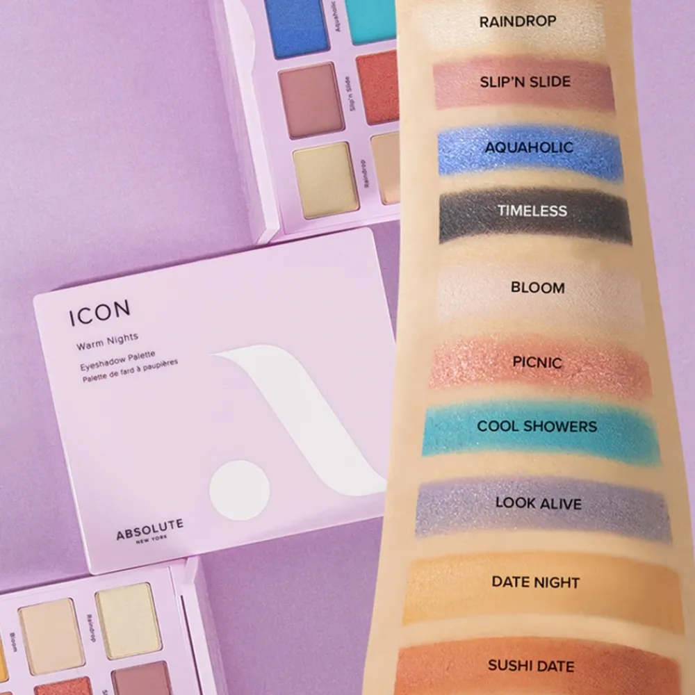 Palette de fard à paupières Icon - Warm Nights>ABSOLUTE NEW YORK New