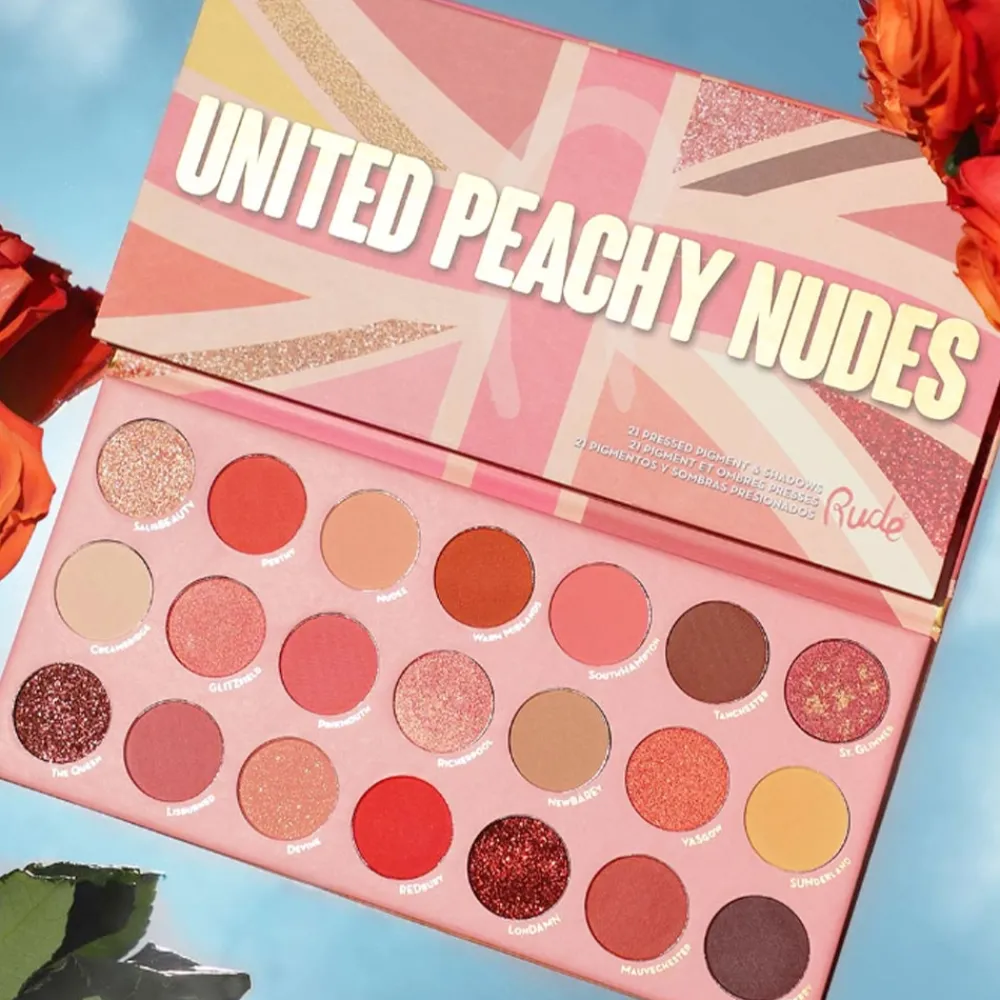 Palette fards à paupières - United Peachy Nudes>RUDE COSMETICS Online